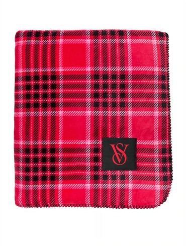 Плед флісовий червоний у клітинку Cozy-Fleece Blanket