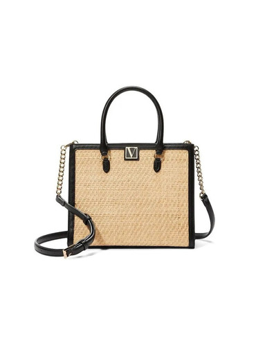 Сумка класична солом'яна The Victoria Structured Satchel Natural Raffia Bag