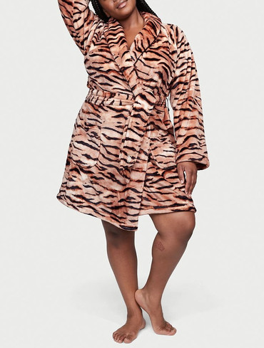 Халат плюшевий короткий тигровий Short Cozy Robe