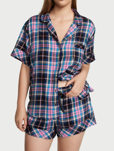 Піжама фланелева з шортами в клітинку Flannel Short Pajama Set