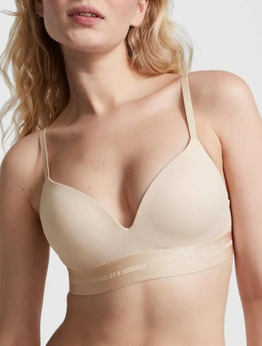 Бюстгальтер безкаркасний безшовний з пуш-ап бежевий Wear Everywhere Bra