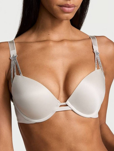 Бюстгальтер зі стразами з пуш-ап сірий Starstruck Shine Strap Push-Up Bra