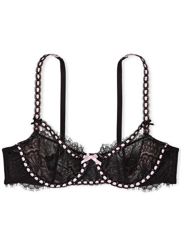 Бюстгальтер мереживний без підкладки чорний Wicked Unlined Lace Balconette Bra