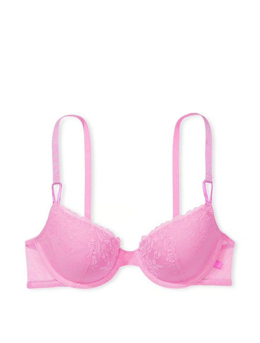Бюстгальтер мереживний без пуш-ап рожевий Sexy Tee Lacie Lightly Lined Demi Bra