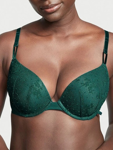 Бюстгальтер мереживний з пуш-ап зелений Sexy Tee Push-Up Lace Bra