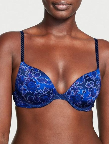 Бюстгальтер з пуш-ап гладенький синій Sexy Tee Smooth Push-Up Bra