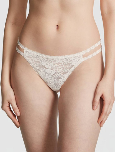 Трусики стрінги мереживні молочні Wink Strappy Thong Panty