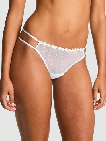 Трусики стрінги мереживні білі Wink Strappy Thong Panty