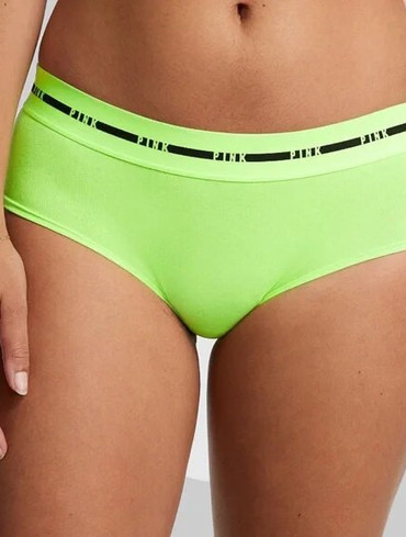Трусики бікіні бавовняні з логорезинкою лимонні Logo Cotton Hiphugger Panty