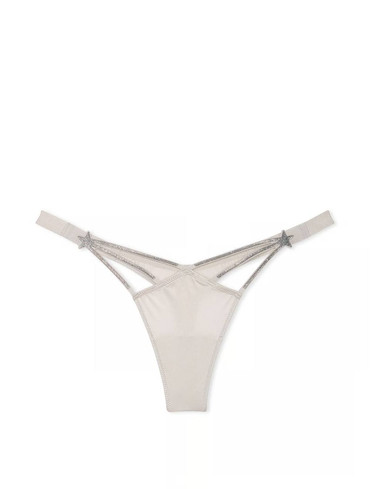 Трусики стрінги зі стразами сірі Starstruck Shine High-Leg Thong Panty