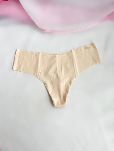 Трусики стрінги безшовні бежеві No Show Thong Panty