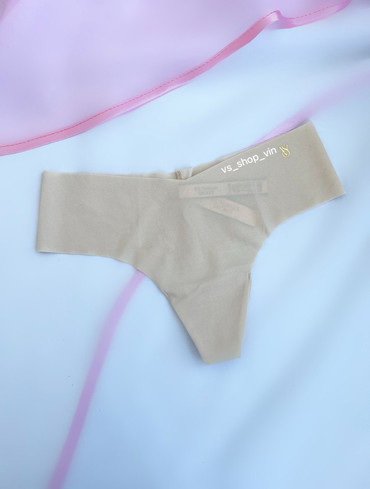 Трусики стрінги безшовні бежеві No Show Thong Panty