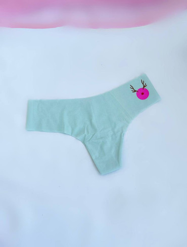 Трусики стрінги безшовні блакитні No Show Thong Panty