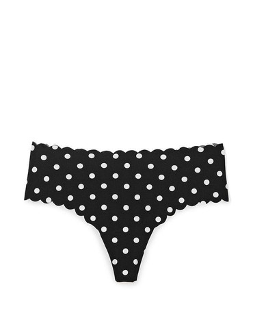 Трусики стрінги безшовні чорні No Show Thong Panty
