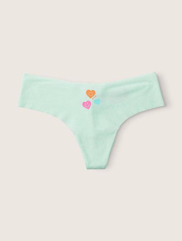Трусики стрінги безшовні бірюзові No Show Thong Panty