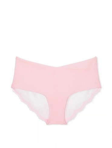 Трусики чікі безшовні з мереживом рожеві No-Show Cheeky Panty