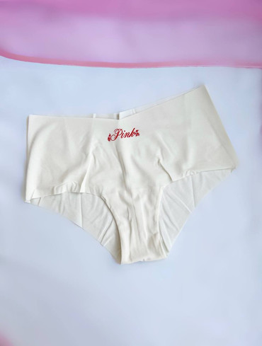 Трусики чікі безшовні Пінк молочні No-Show Cheeky Panty