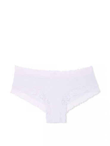 Трусики чікі бавовняні з мереживом Пінк бузкові Wink Lace-Trim Cheeky Panty
