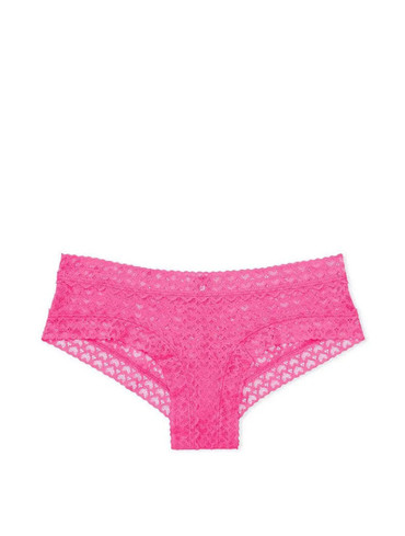 Трусики чікі мереживні рожеві Lace Cheeky Panty
