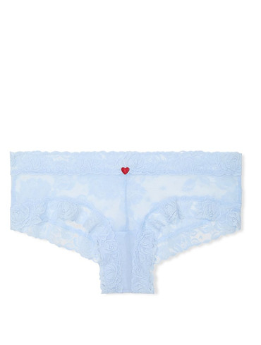 Трусики чікі мереживні блакитні Lace Heart Blooms Cheeky Panty