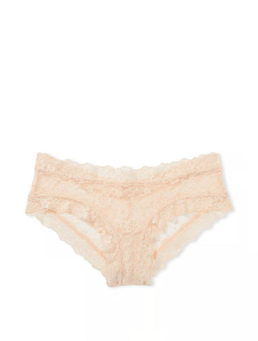Трусики чікі мереживні бежеві Lace Cheeky Panty