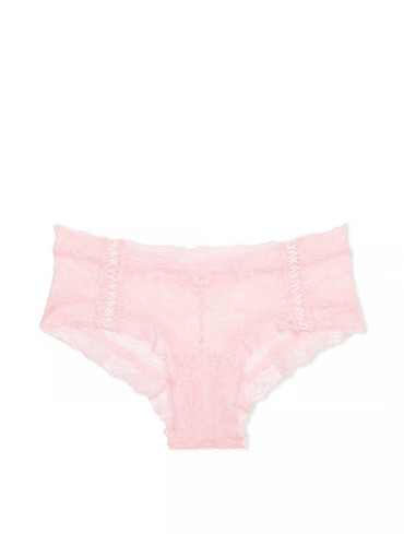 Трусики чікі мереживні рожеві Lace Cheeky Panty