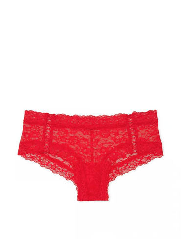 Трусики чікі мереживні червоні Lace Cheeky Panty