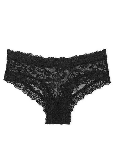 Трусики чікі мереживні чорні Lace Cheeky Panty