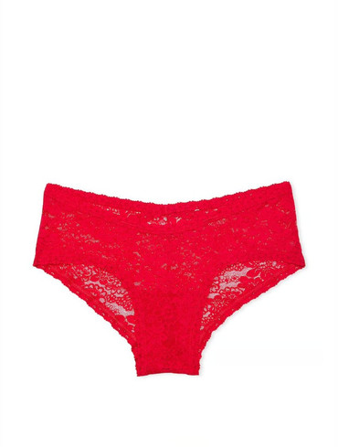 Трусики чікі мереживні червоні Lace Cheeky Panty