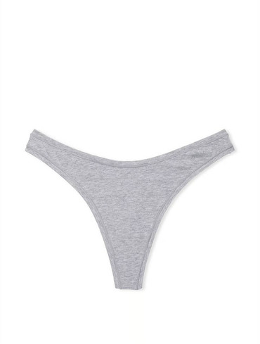 Трусики стрінги бавовняні сірі Cotton High-Leg Thong Panty
