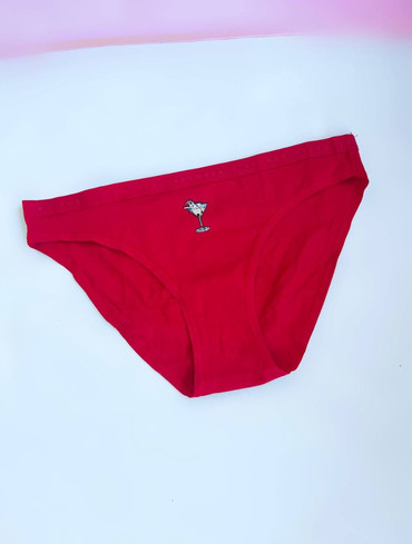 Трусики бікіні бавовняні червоні Stretch Cotton Bikini Panty
