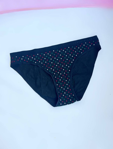 Трусики бікіні бавовняні чорні Stretch Cotton Bikini Panty