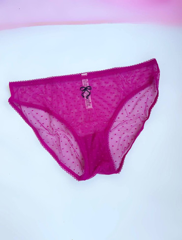 Трусики бікіні мереживні фуксія Lace  Bikini Panty