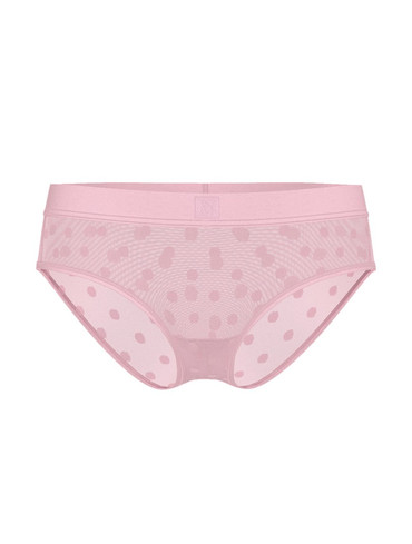 Трусики бікіні в сіточку з логорезинкою рожеві Sheer Heritage Logo Hiphugger Panty