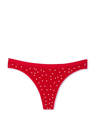 Трусики стрінги бавовняні червоні Stretch Cotton High-Leg Scoop Thong Panty