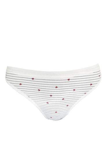 Трусики стрінги бавовняні білі Stretch Cotton High-Leg Scoop Thong Panty