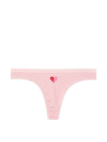Трусики стрінги бавовняні рожеві Stretch Cotton High-Leg Scoop Thong Panty