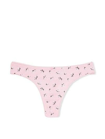 Трусики стрінги бавовняні рожеві Stretch Cotton High-Leg Scoop Thong Panty
