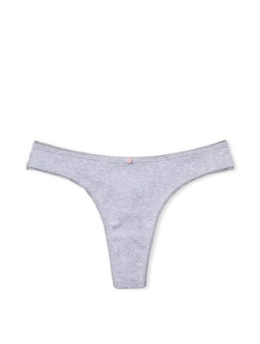 Трусики стрінги бавовняні сірі Stretch Cotton High-Leg Scoop Thong Panty