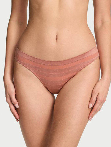 Трусики стрінги з мікрофібри коричневі Seamless Thong Panty