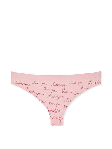 Трусики стрінги з мікрофібри рожеві Seamless Thong Panty