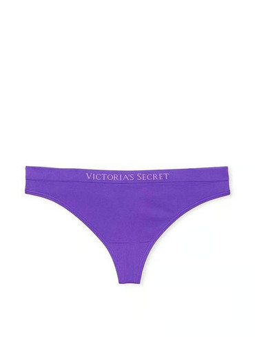 Трусики стрінги з мікрофібри фіолетові Seamless Thong Panty