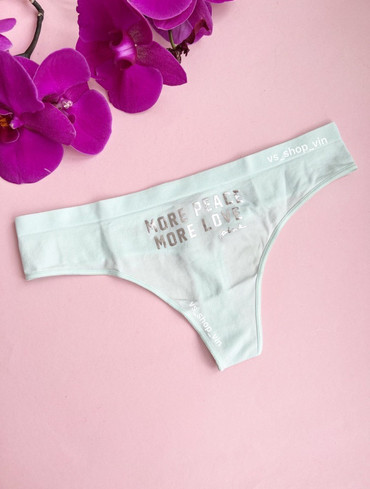 Трусики стрінги з мікрофібри блакитні Seamless Thong Panty