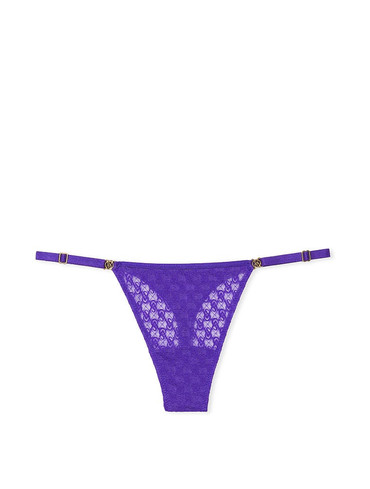 Трусики стрінги мереживні з регуляторами фіолетові Icon Lace Adjustable Thong Panty