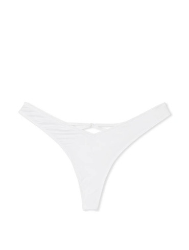 Трусики стрінги гладенькі білі Smooth Strappy-Back High-Leg Thong Panty