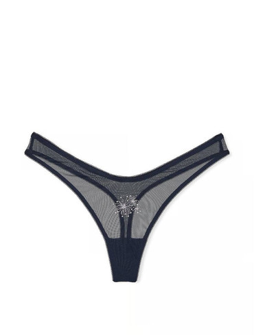 Трусики стрінги люкс сіточкою чорні Flirty Mesh Thong Panty