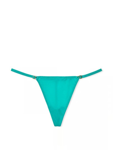 Трусики стрінги люкс гладенькі з регуляторами бірюзові Hardware Adjustable V-String Panty