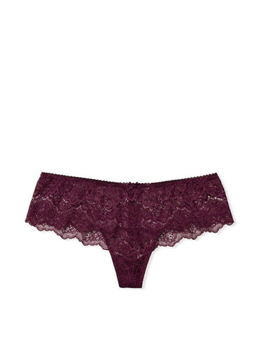 Трусики стрінги люкс мереживні бордо Lace Thong Panty
