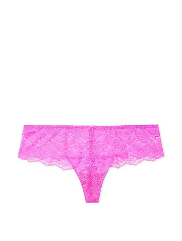 Трусики стрінги мереживні рожеві Lace Thong Panty