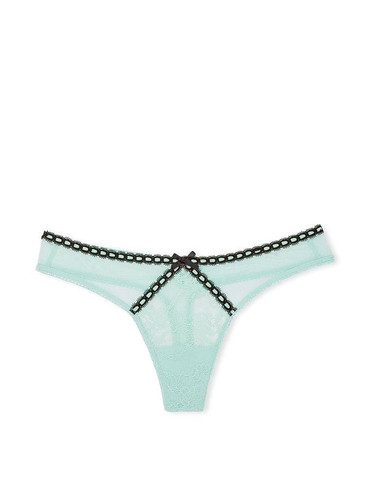 Трусики стрінги мереживні мятні Lace Thong Panty